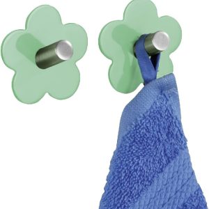 Wandhaken 2er Fiore Edelstahl grün