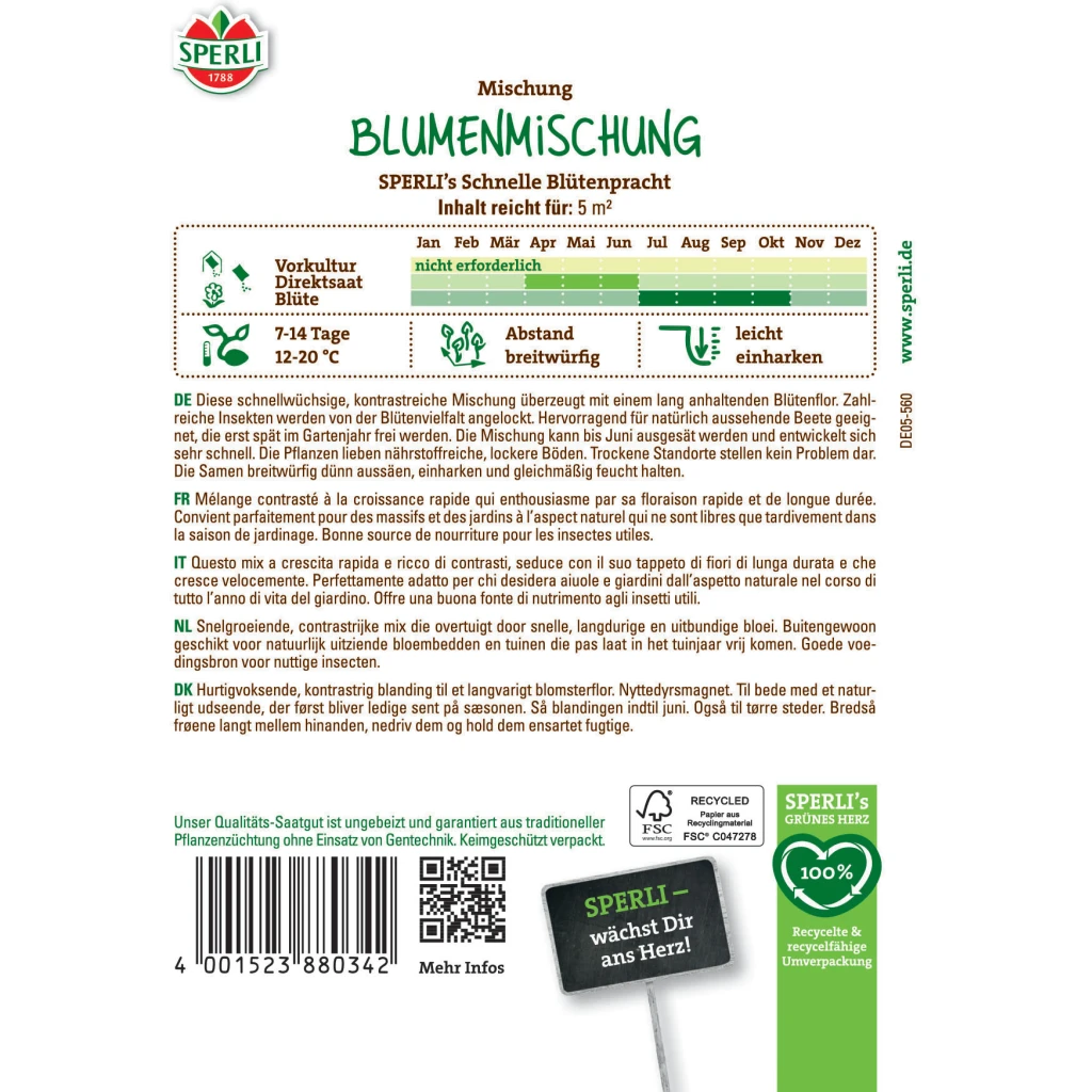 Sämerei-Blumenmischung ‚SPERLI´s Schnelle Blütenpracht‘ – Bild 3