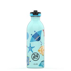 24Bottles – Kindertrinkflasche aus Edelstahl mit Sportcap – 500ml – SEA FRIENDS