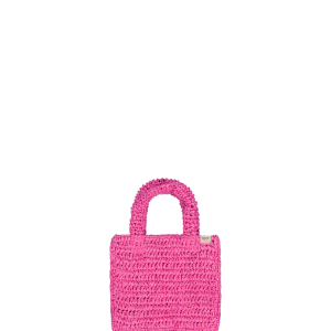 BARTS KAVEN Handbag Schultertasche Sommertasche aus Bast hot pink
