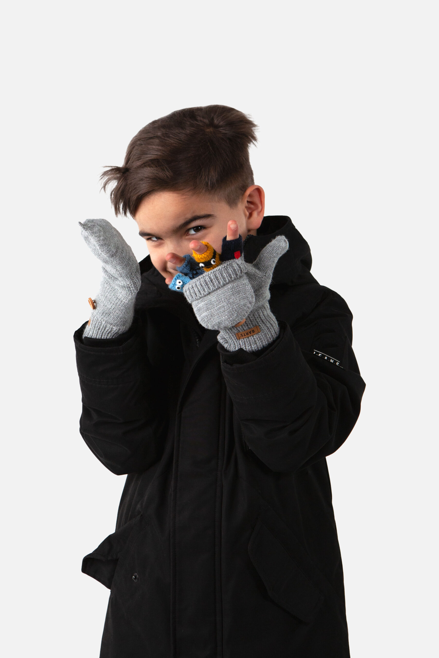 Barts PUPPETEER BUMGLOVES Strickhandschuhe heather grey Boys – Bild 3