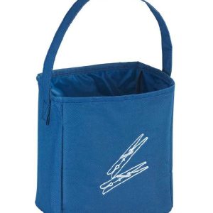 Wäscheklammernbeutel Polyester 17x10x19cm blau