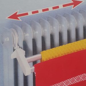 Rippenheizk. Wäschetrockner Alu Ausziehbar von 59-108 cm
