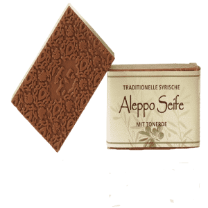 Aleppo Seife mit Olivenöl und roter Tonerde – Palmölfrei – Ovis 100 g