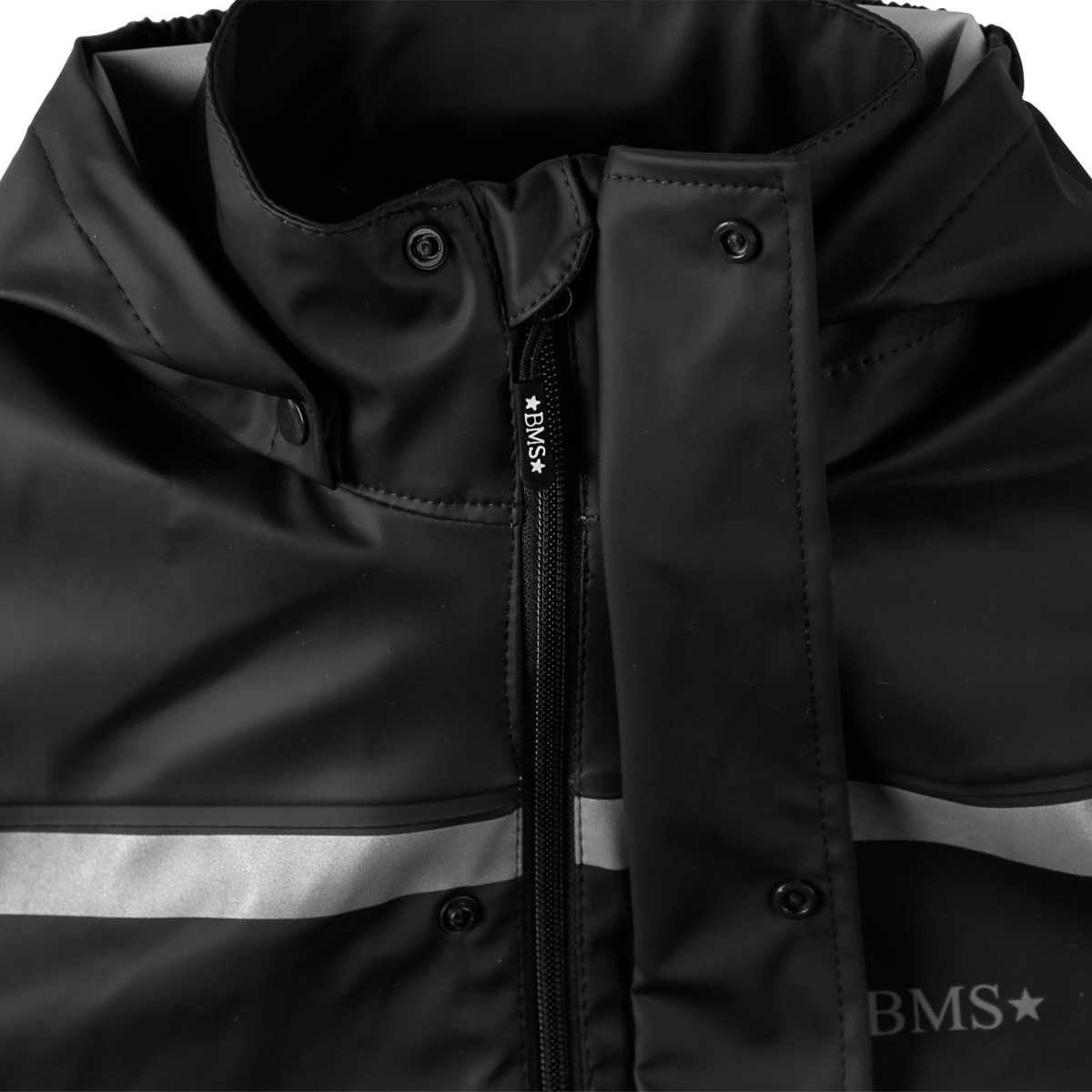BMS Kinder Regenjacke schwarz Matschjacke 100% wasserdicht Buddeljacke SALE – Bild 6