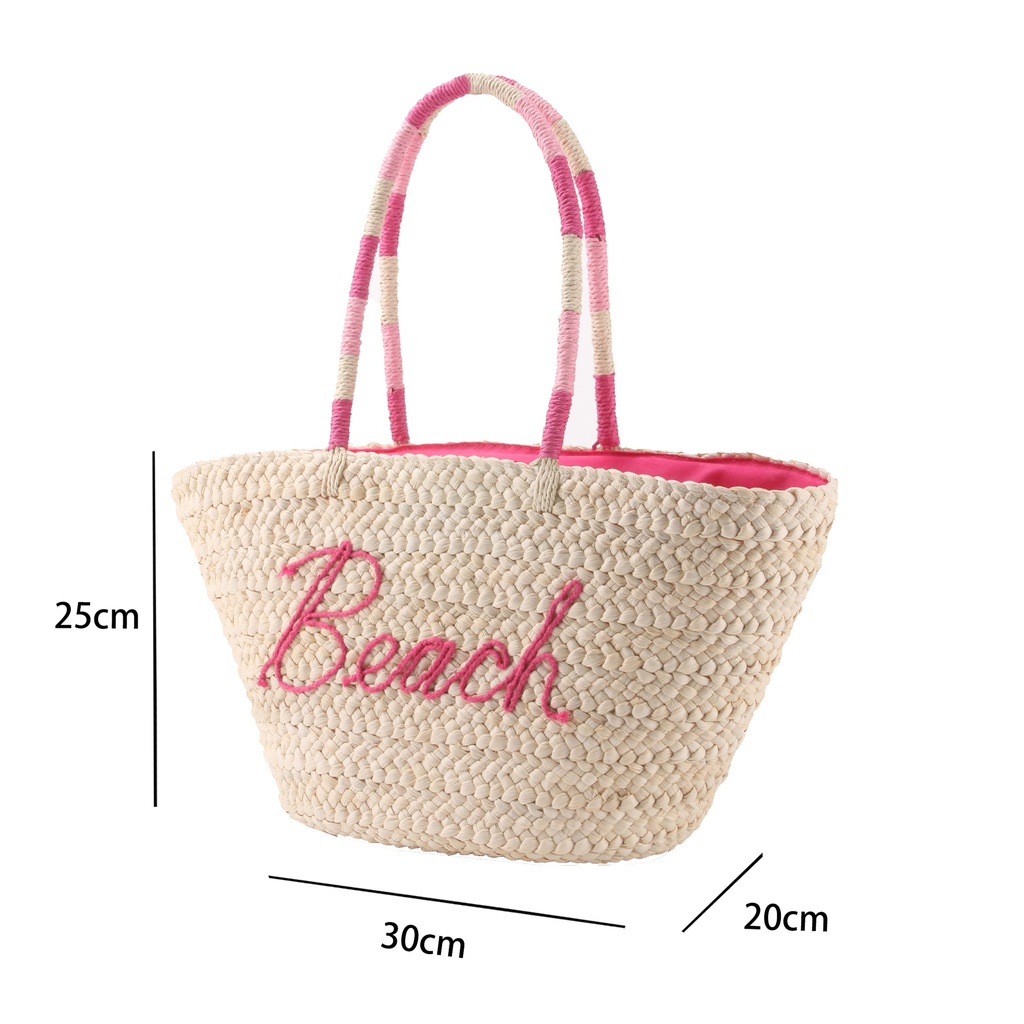 DAVINCI Korbtasche BEACH * IBIZASTYLE * Stickerei * Top Preis – Bild 7