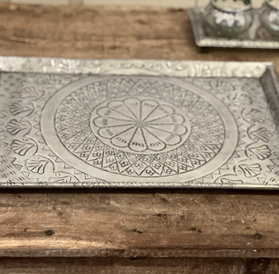 Teller Tablett silber eckig – Bild 4