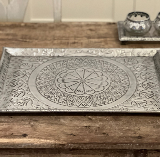Teller Tablett silber eckig – Bild 5