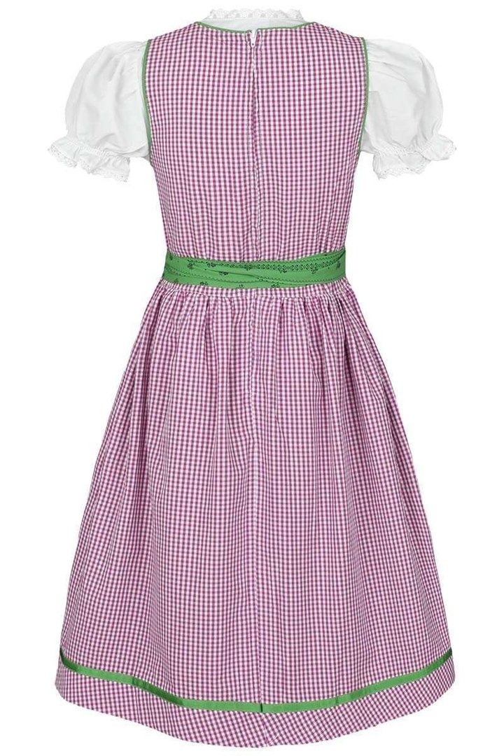 ISAR TRACHTEN Kinderdirndl beere grün Baumwolle Gr. 80-164 – Bild 4